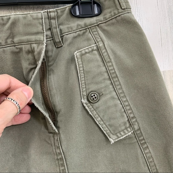 J. CREW Olive Green Chino Mini Skirt Size 6 - Picture 2 of 7